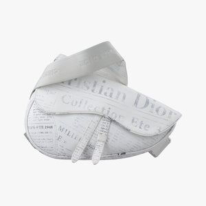 Pre-owned Christian Dior Saddle White Leather  bum bag/waist bag | stylenewstar