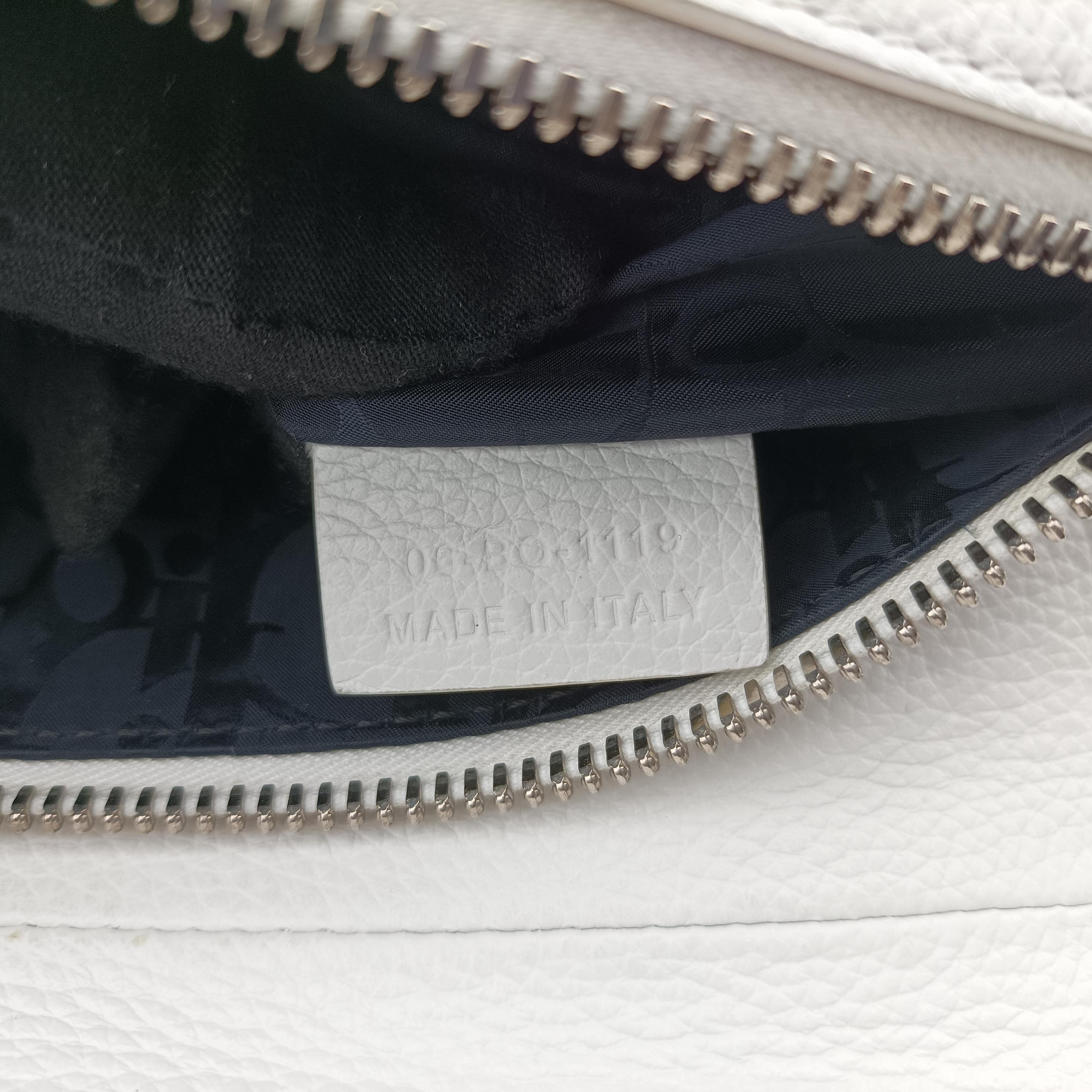 Pre-owned Christian Dior Saddle White Leather  bum bag/waist bag | stylenewstar