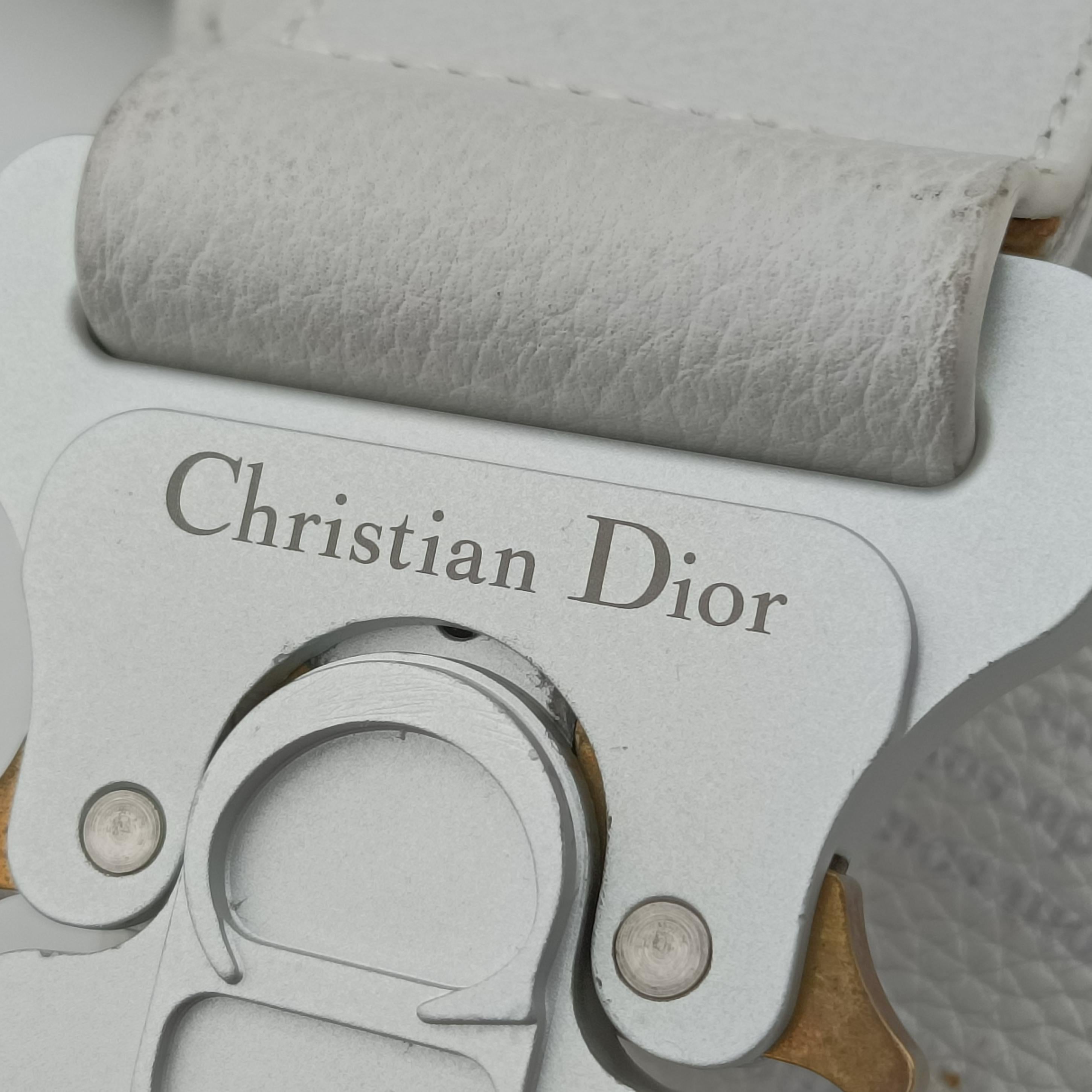 Pre-owned Christian Dior Saddle White Leather  bum bag/waist bag | stylenewstar