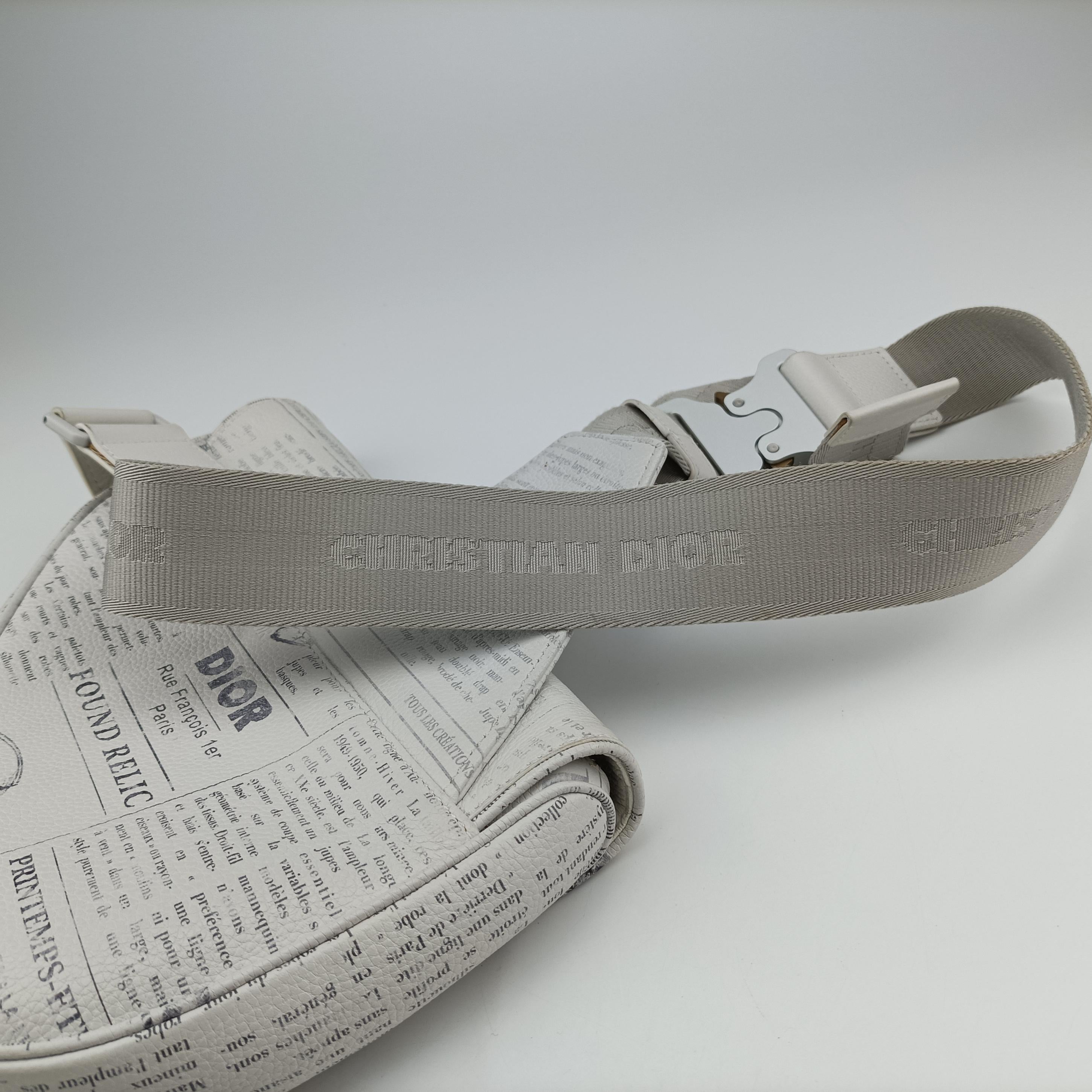 Pre-owned Christian Dior Saddle White Leather  bum bag/waist bag | stylenewstar