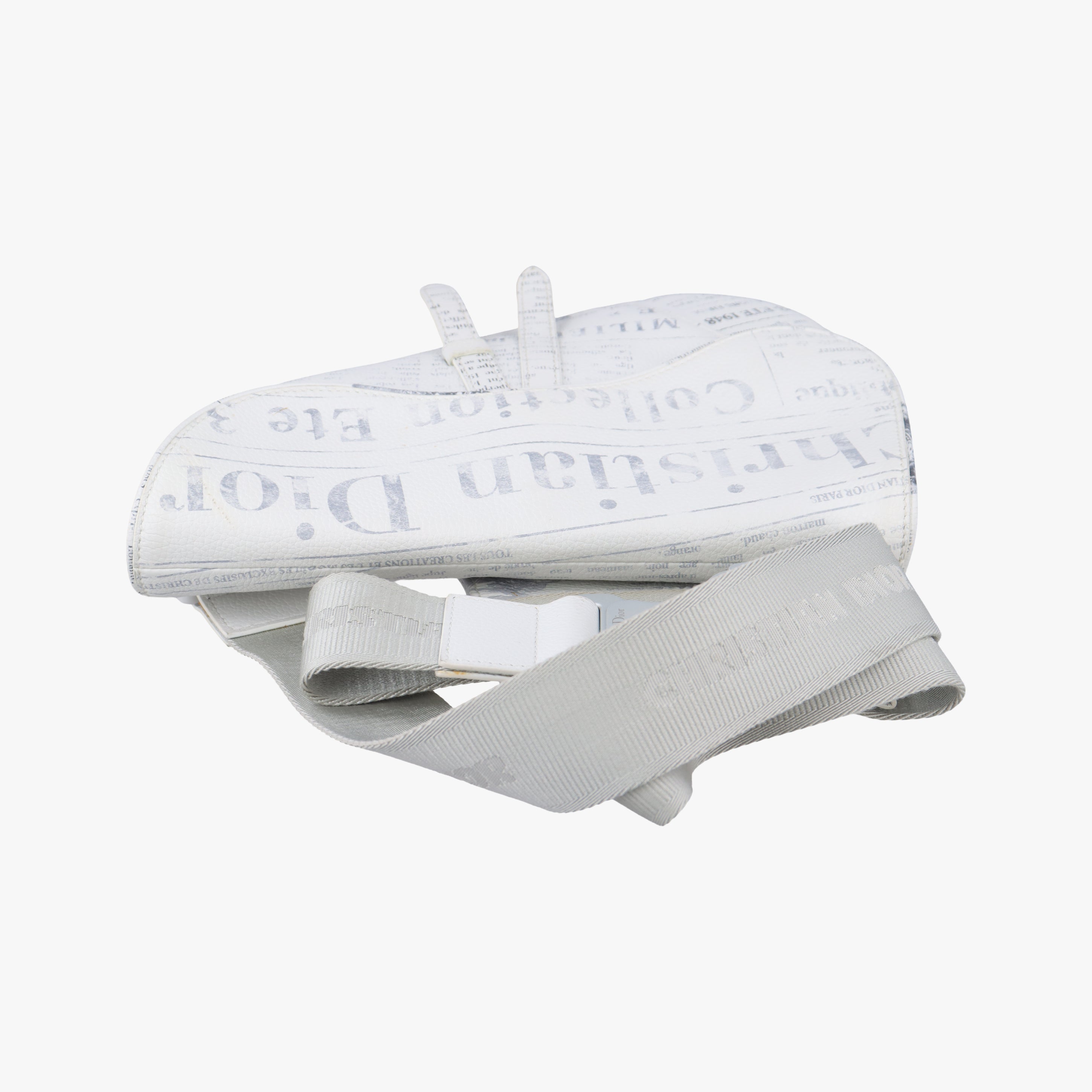 Pre-owned Christian Dior Saddle White Leather  bum bag/waist bag | stylenewstar