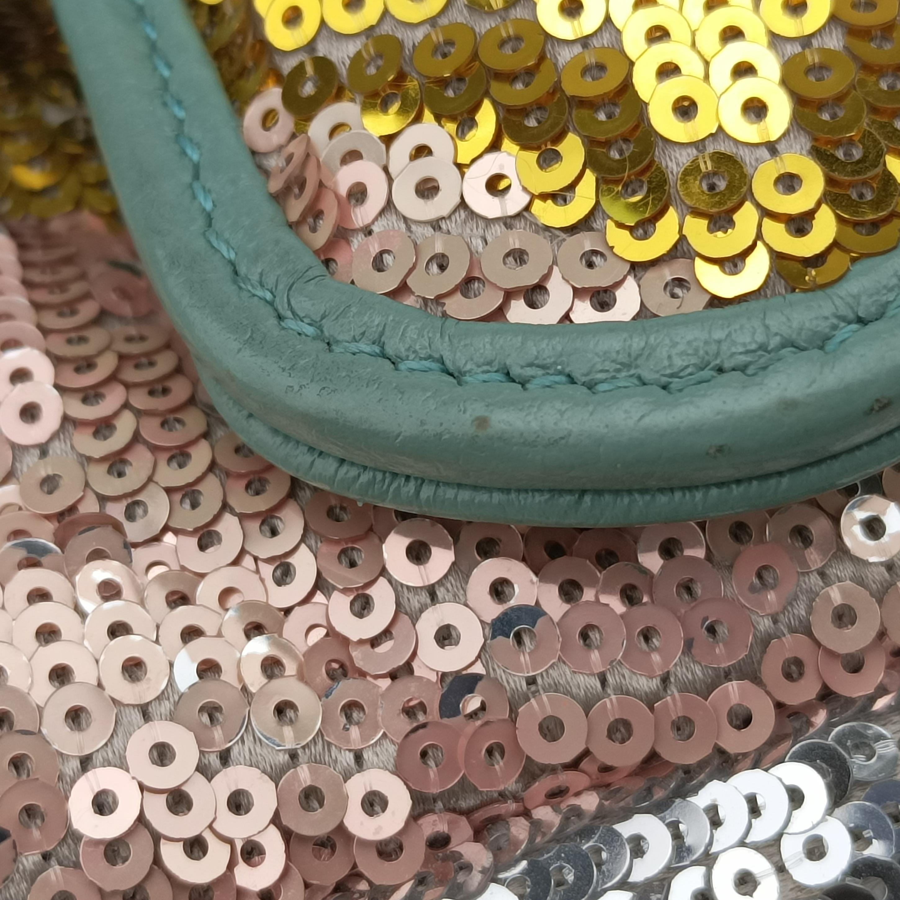 Pre-owned Gucci GG Marmont Multicolour Sequins 443497 shoulderbag | stylenewstar