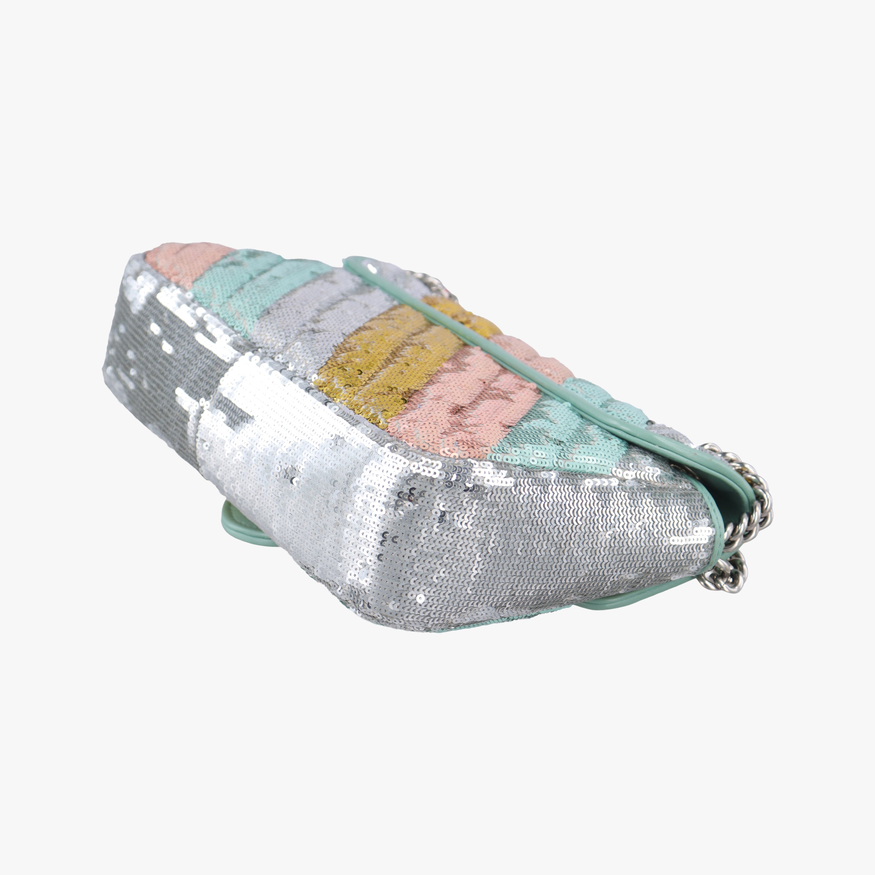 Pre-owned Gucci GG Marmont Multicolour Sequins 443497 shoulderbag | stylenewstar