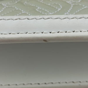 Pre-owned Burberry Monogram Quilted TB Mini Chain White×Green Leather  shoulderbag | stylenewstar