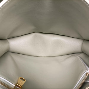 Pre-owned Burberry Monogram Quilted TB Mini Chain White×Green Leather  shoulderbag | stylenewstar