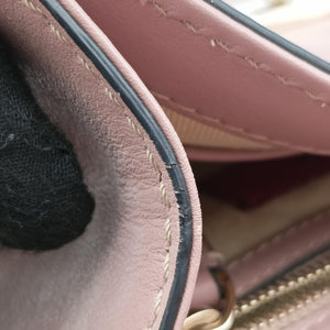 Pre-owned Valentino Rockstud Glam Lock Pink Leather  shoulderbag | stylenewstar