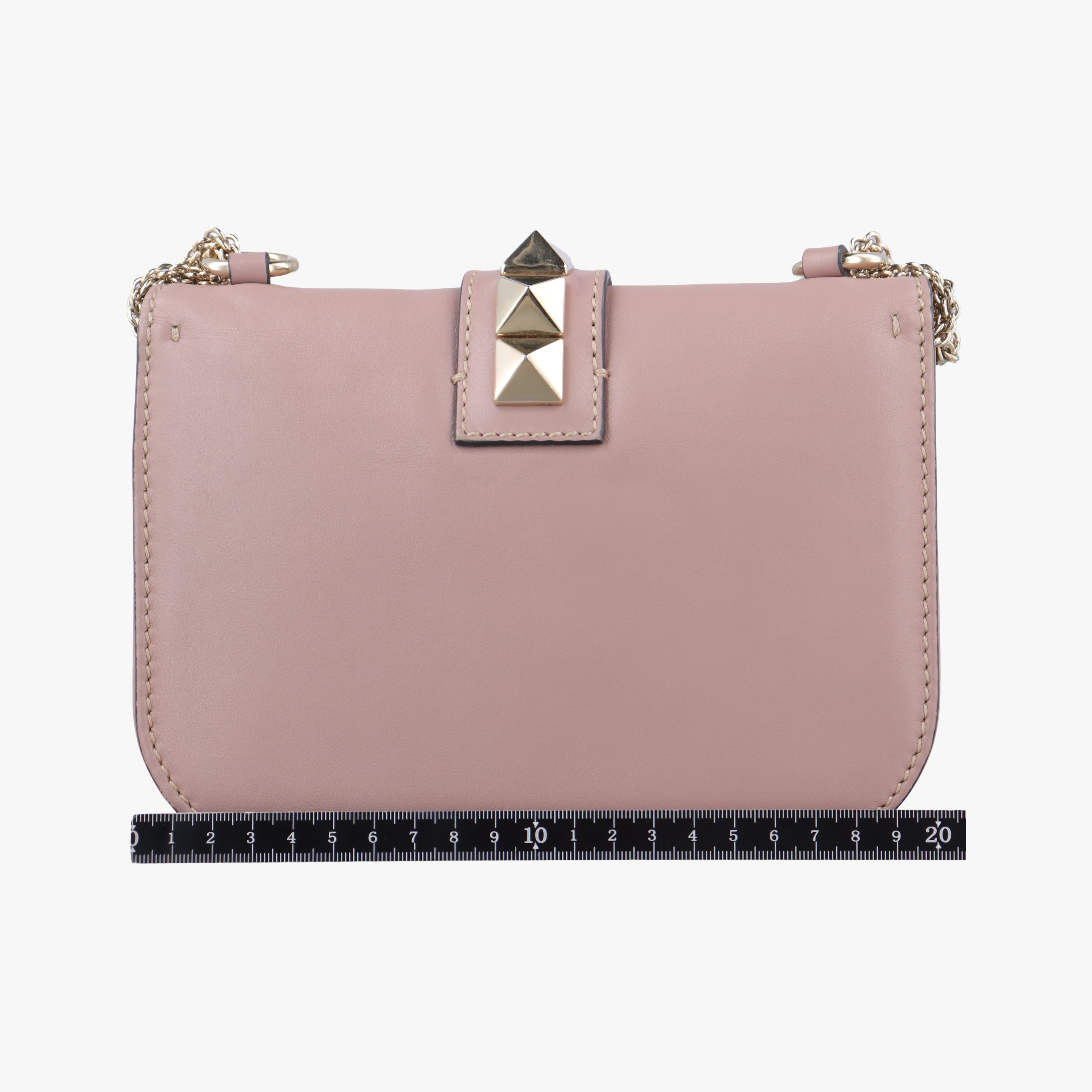 Pre-owned Valentino Rockstud Glam Lock Pink Leather  shoulderbag | stylenewstar