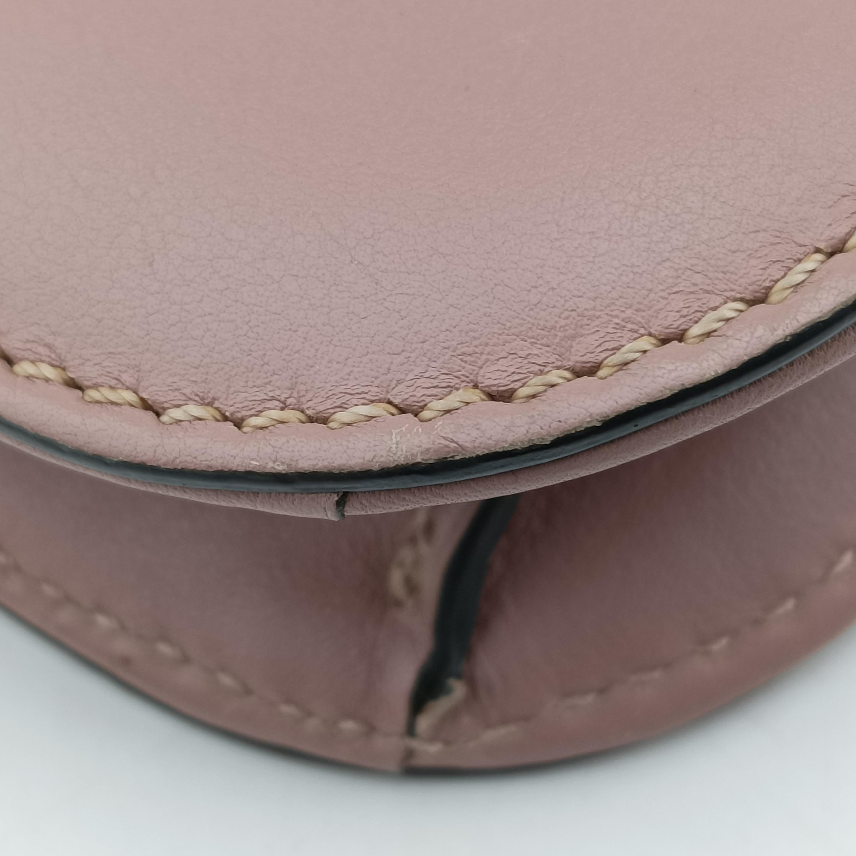 Pre-owned Valentino Rockstud Glam Lock Pink Leather  shoulderbag | stylenewstar