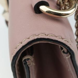 Pre-owned Valentino Rockstud Glam Lock Pink Leather  shoulderbag | stylenewstar