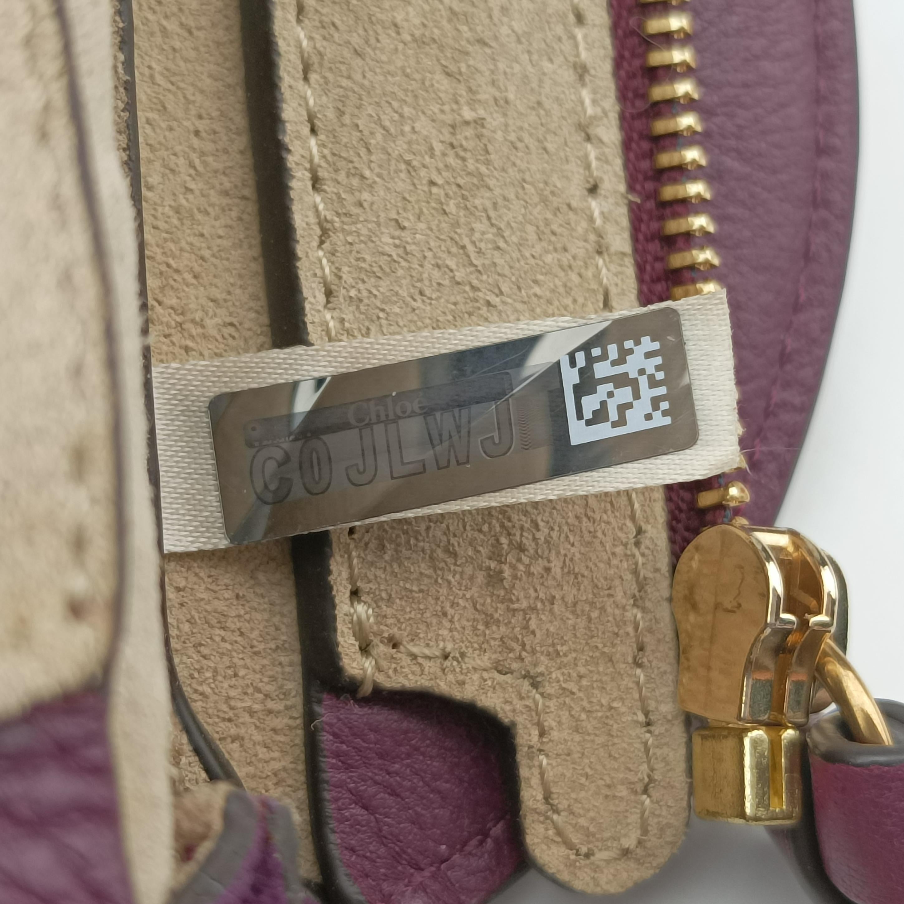 Vintage Chloe Small Pixie Round Top Purple Leather x Suede  shoulderbag | stylenewstar