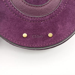 Vintage Chloe Small Pixie Round Top Purple Leather x Suede  shoulderbag | stylenewstar