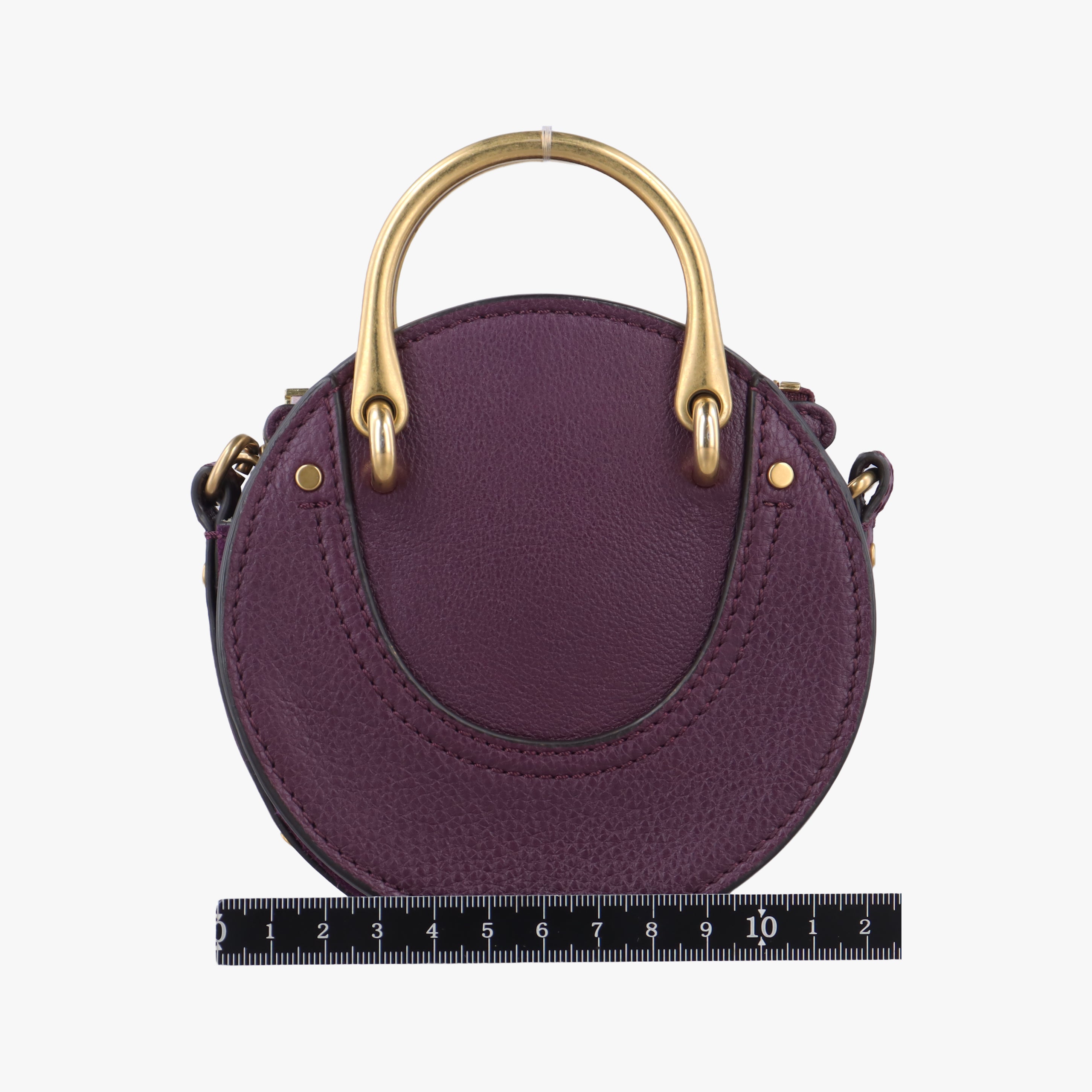 Vintage Chloe Small Pixie Round Top Purple Leather x Suede  shoulderbag | stylenewstar