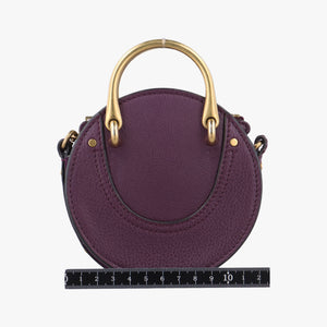 Vintage Chloe Small Pixie Round Top Purple Leather x Suede  shoulderbag | stylenewstar
