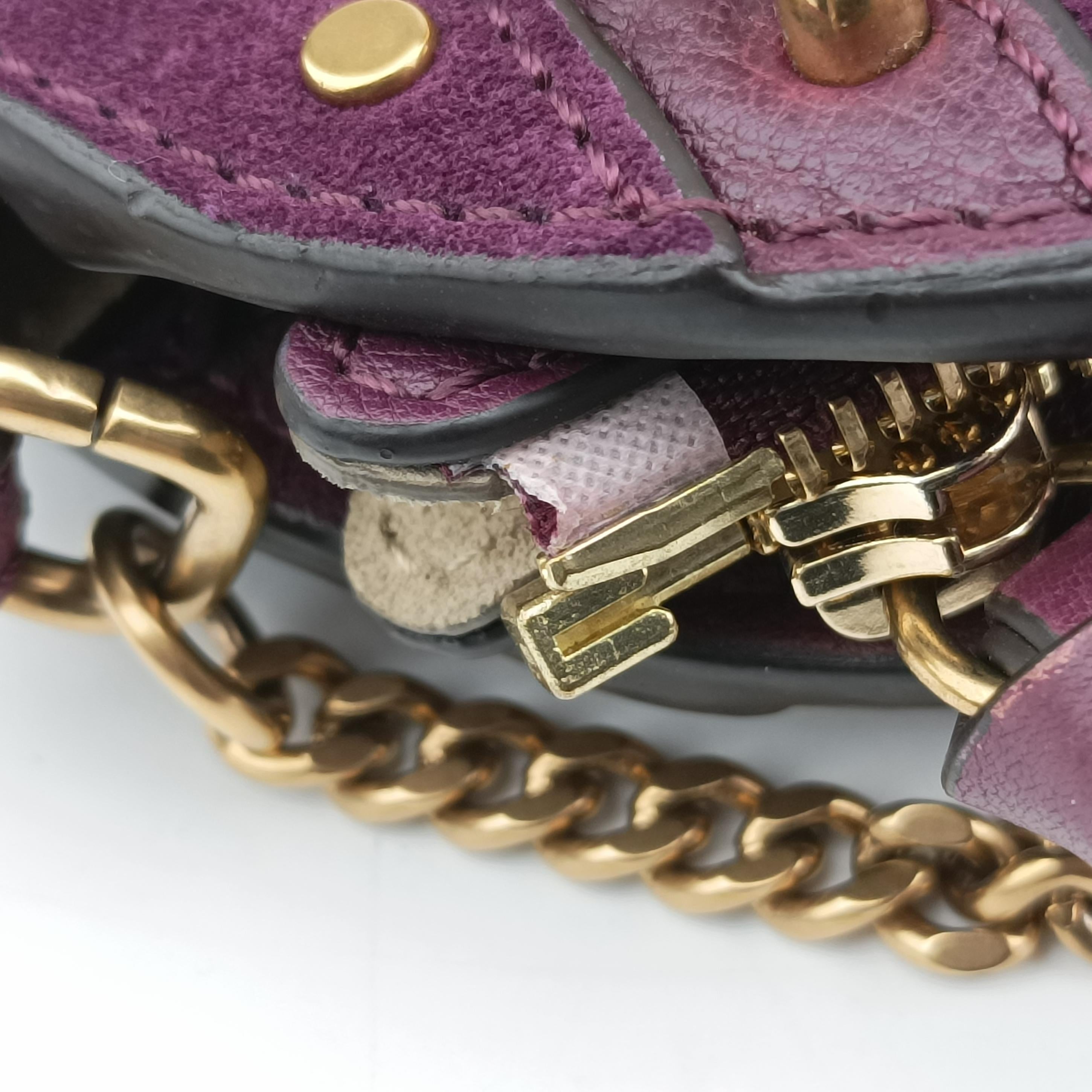 Vintage Chloe Small Pixie Round Top Purple Leather x Suede  shoulderbag | stylenewstar