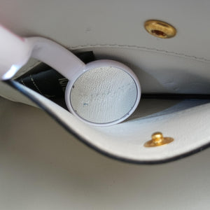 Pre-owned Fendi KAN I F White PVC coated canvas 8BT286 shoulderbag | stylenewstar