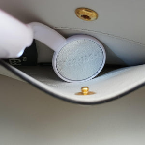 Pre-owned Fendi KAN I F White PVC coated canvas 8BT286 shoulderbag | stylenewstar