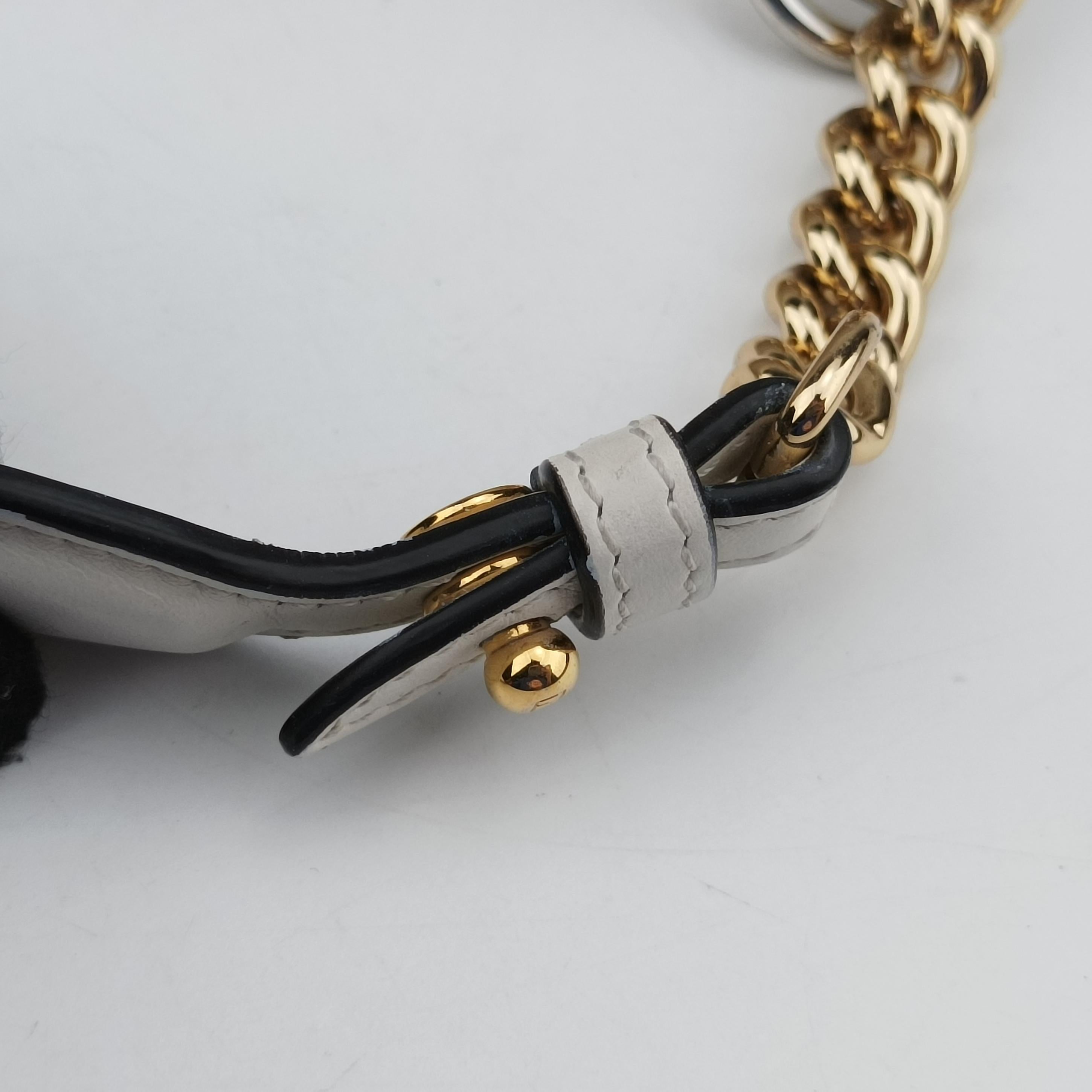 Pre-owned Fendi KAN I F White PVC coated canvas 8BT286 shoulderbag | stylenewstar