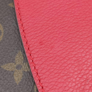 Pre-owned Louis Vuitton SAINT PLACIDE brown×CERISE Monogram Canvas×calf leather M43713 shoulderbag | stylenewstar