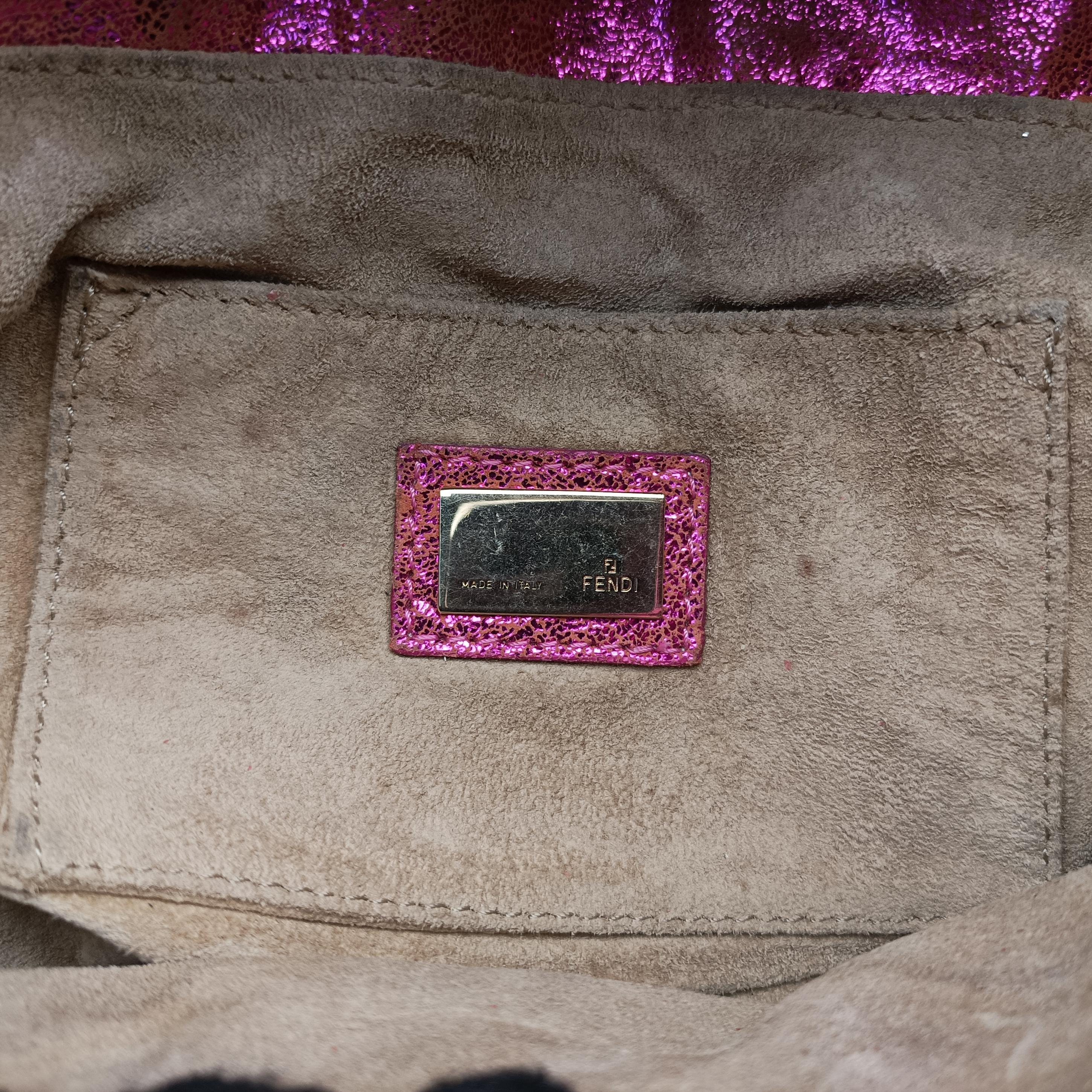 Pre-owned Fendi Chef Pink Leather 8BR353 shoulderbag | stylenewstar