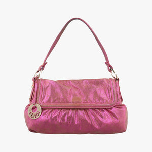 Pre-owned Fendi Chef Pink Leather 8BR353 shoulderbag | stylenewstar