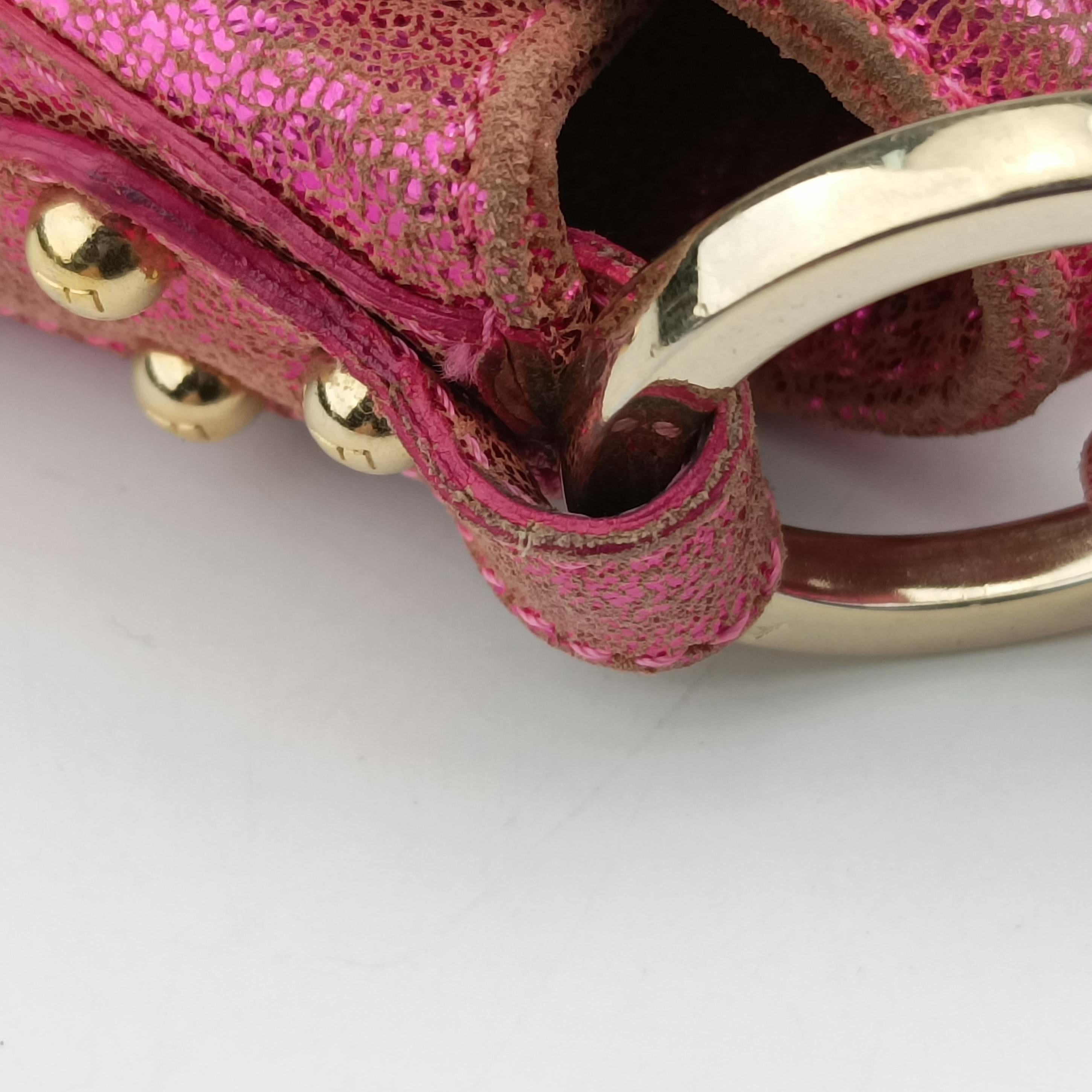 Pre-owned Fendi Chef Pink Leather 8BR353 shoulderbag | stylenewstar