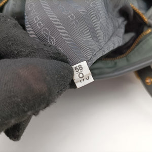 Pre-owned Prada Triangle logo Grey nylon × leather BR4991 handbag | stylenewstar