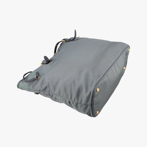 Pre-owned Prada Triangle logo Grey nylon × leather BR4991 handbag | stylenewstar