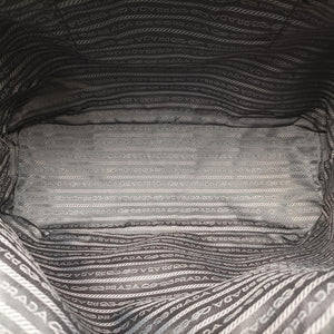 Pre-owned Prada Triangle logo Grey nylon × leather BR4991 handbag | stylenewstar