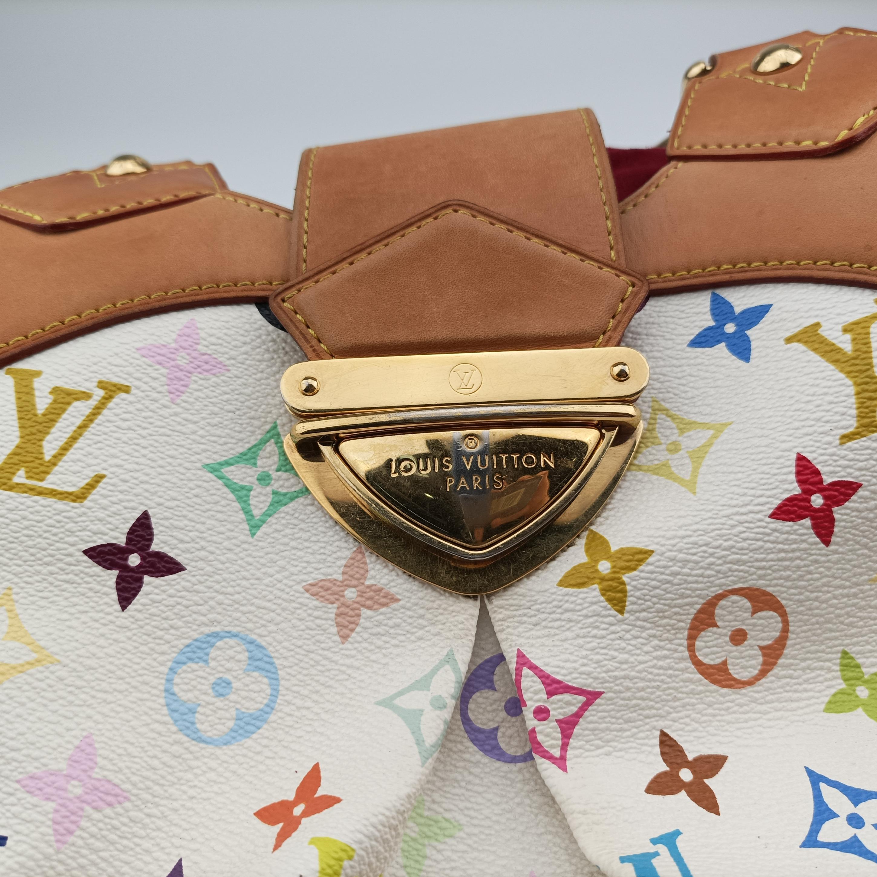 Pre-owned Louis Vuitton URSULA white Monogram Multicolor M40123 handbag | stylenewstar