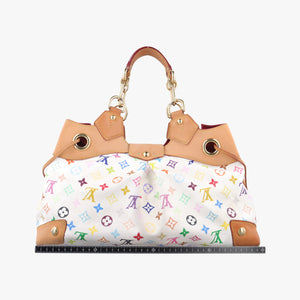 Pre-owned Louis Vuitton URSULA white Monogram Multicolor M40123 handbag | stylenewstar
