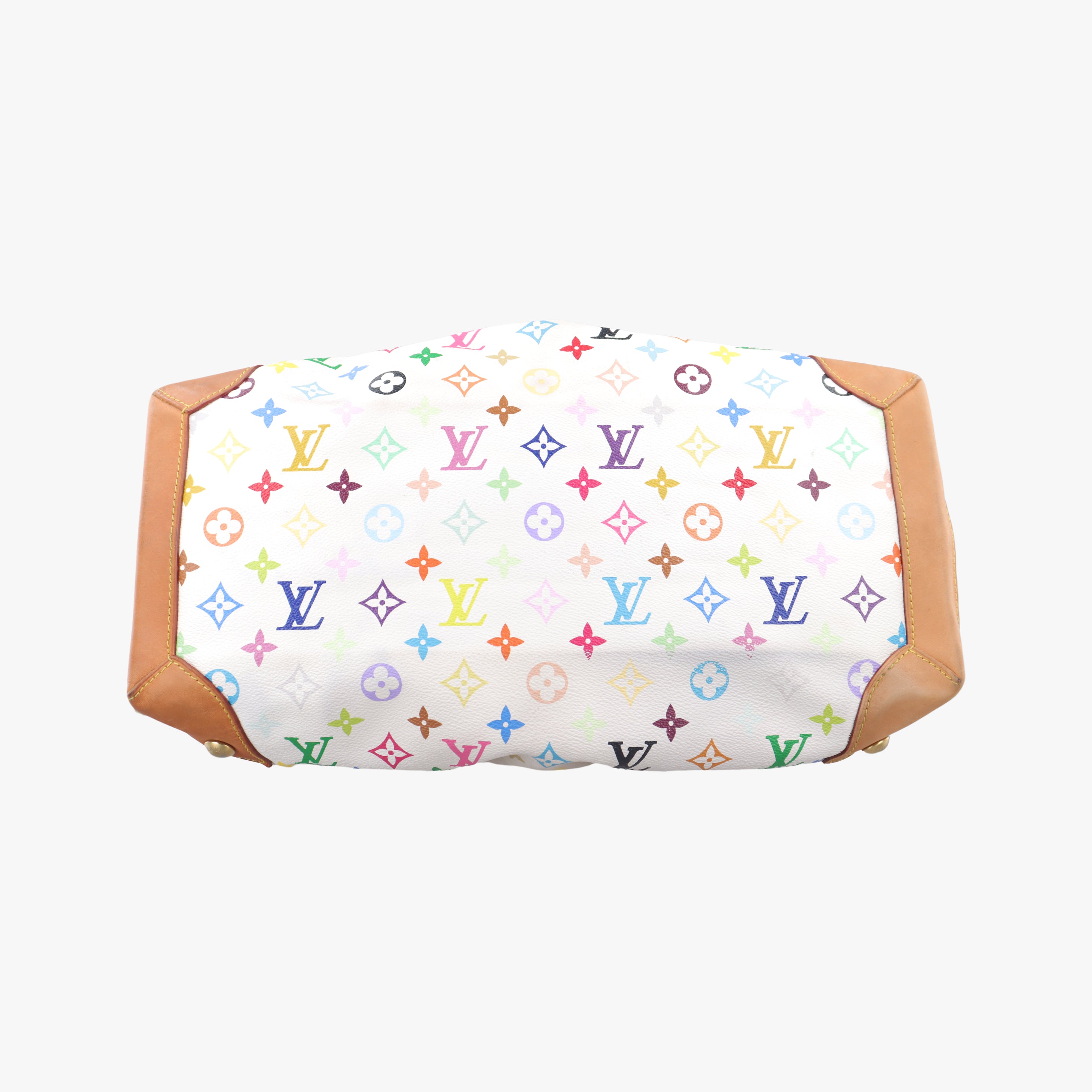 Pre-owned Louis Vuitton URSULA white Monogram Multicolor M40123 handbag | stylenewstar