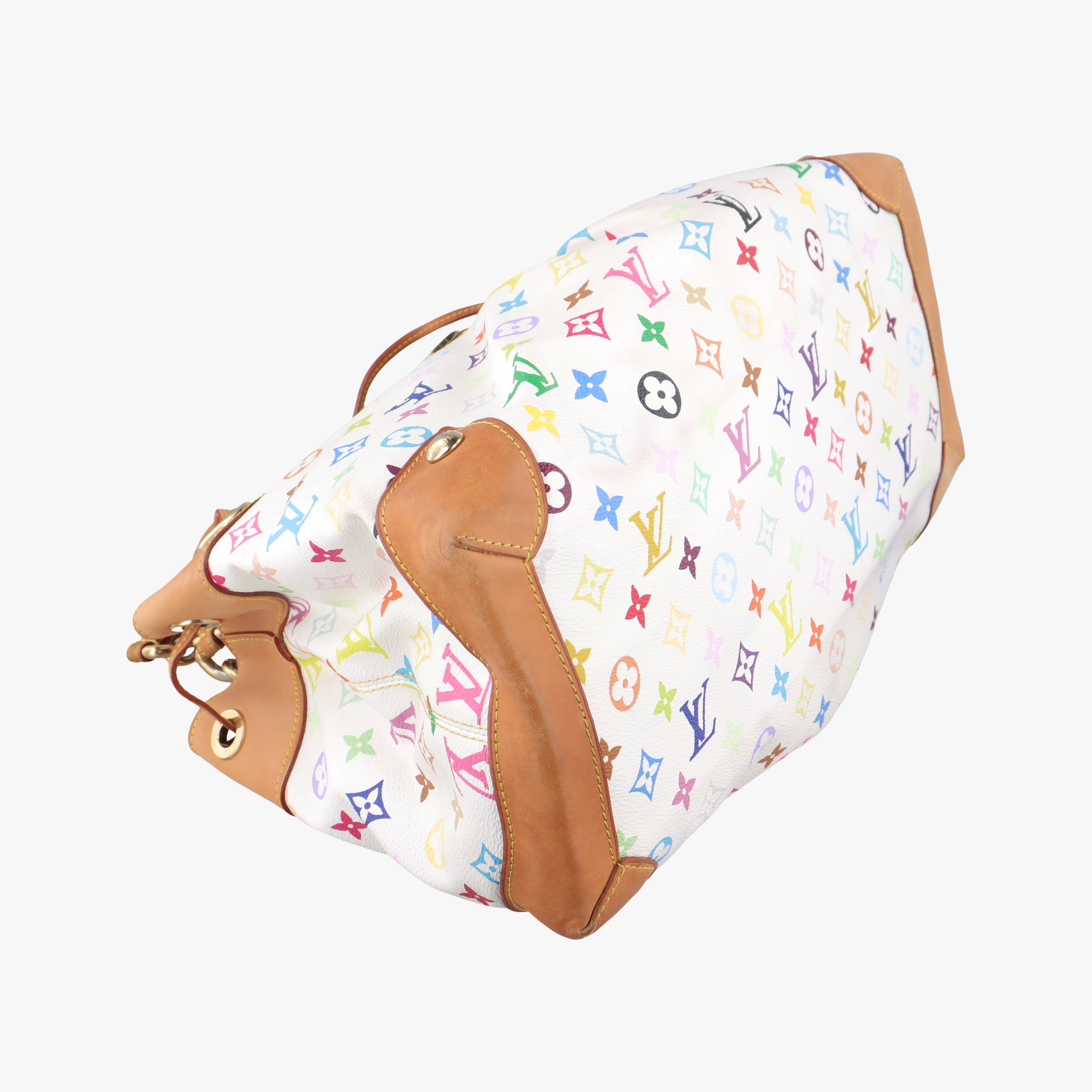Pre-owned Louis Vuitton URSULA white Monogram Multicolor M40123 handbag | stylenewstar