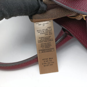 Pre-owned Burberry Medium Banner Burgundy×gray×beige×dark navy leather  shoulderbag | stylenewstar