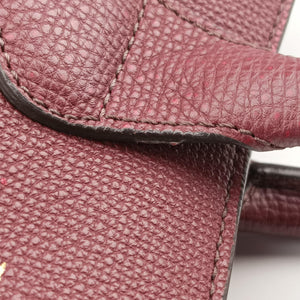 Pre-owned Burberry Medium Banner Burgundy×gray×beige×dark navy leather  shoulderbag | stylenewstar