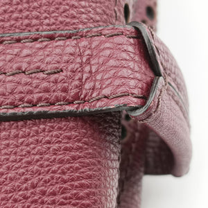 Pre-owned Burberry Medium Banner Burgundy×gray×beige×dark navy leather  shoulderbag | stylenewstar