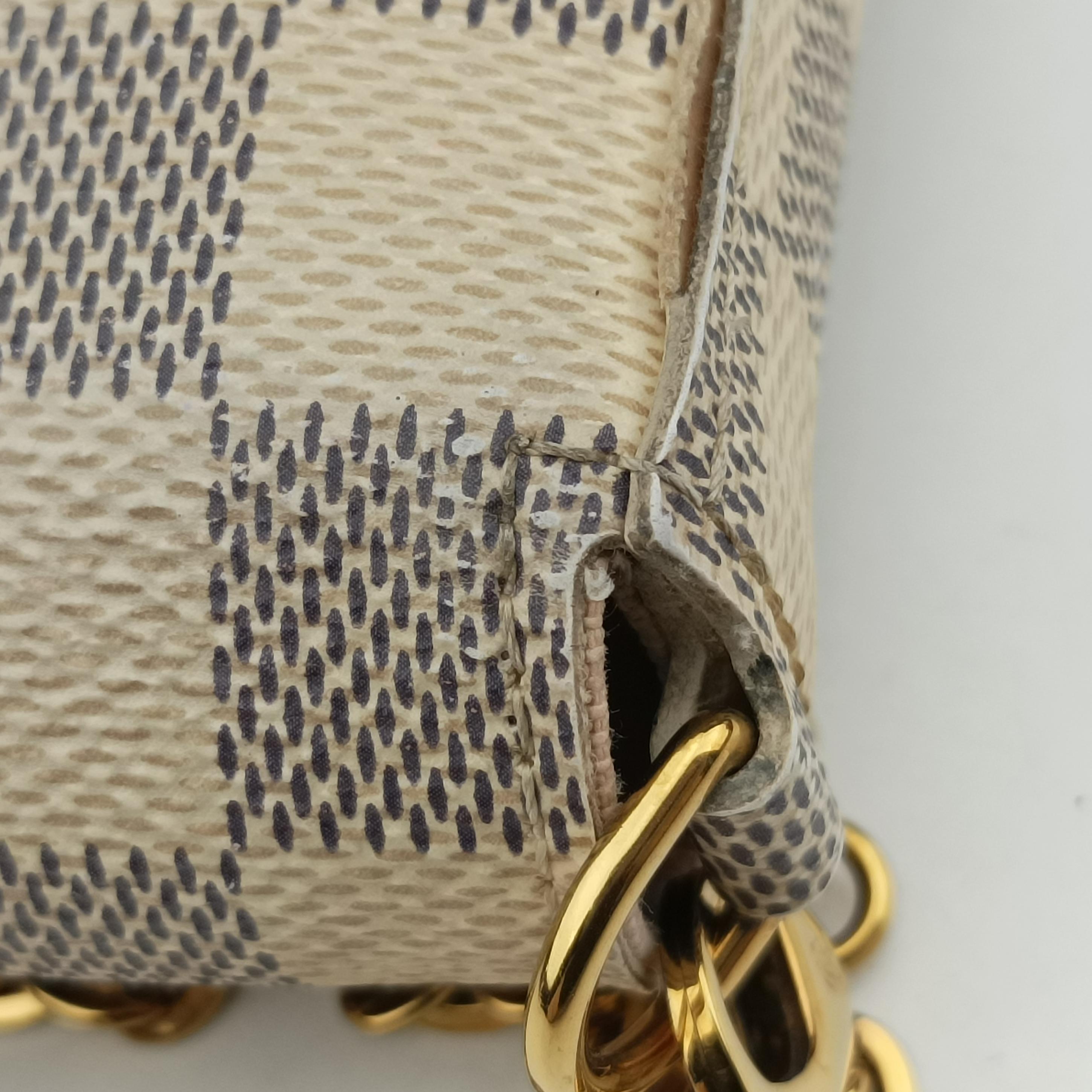 Pre-owned Louis Vuitton Pochette FéLICIE Azur Damier Canvas N63106 shoulderbag | stylenewstar