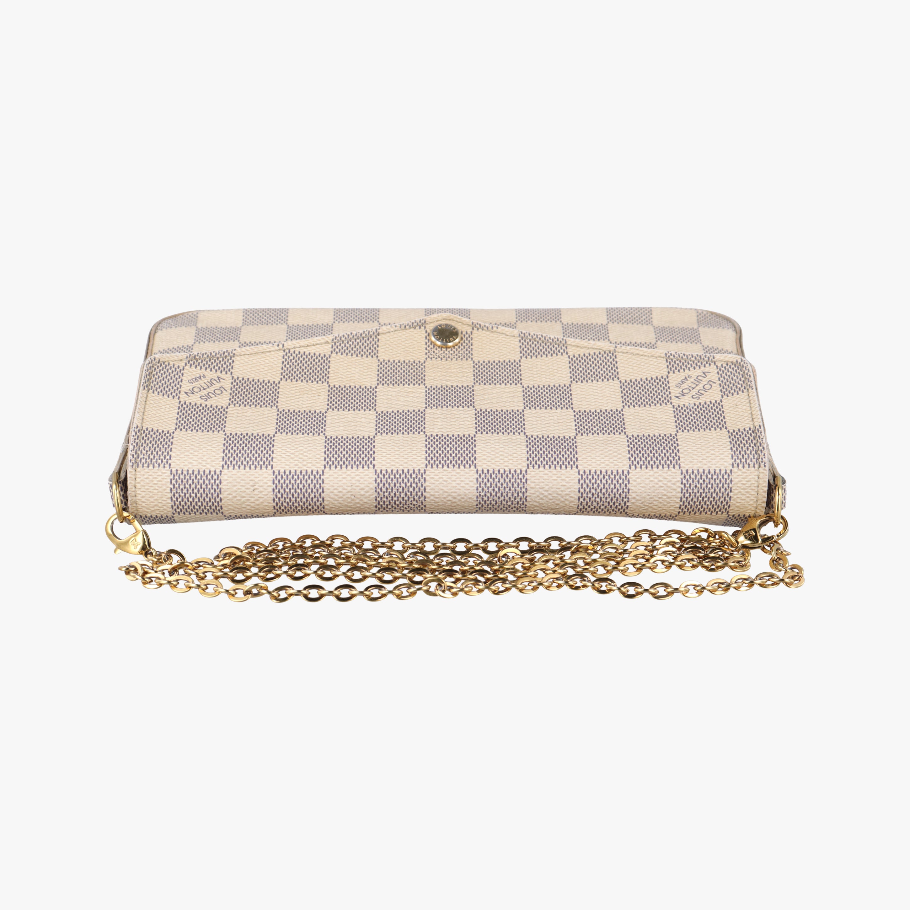 Pre-owned Louis Vuitton Pochette FéLICIE Azur Damier Canvas N63106 shoulderbag | stylenewstar