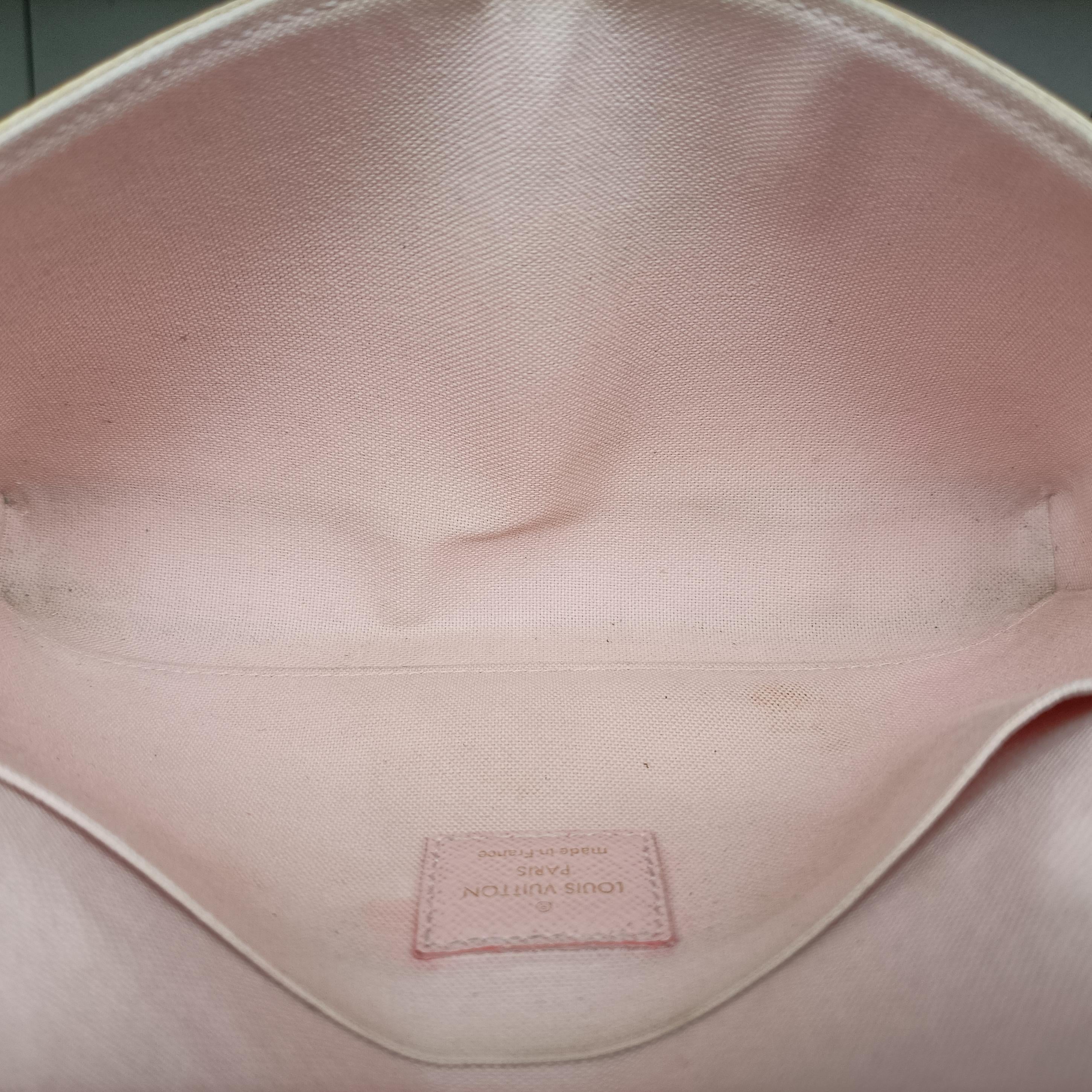 Pre-owned Louis Vuitton Pochette FéLICIE Azur Damier Canvas N63106 shoulderbag | stylenewstar