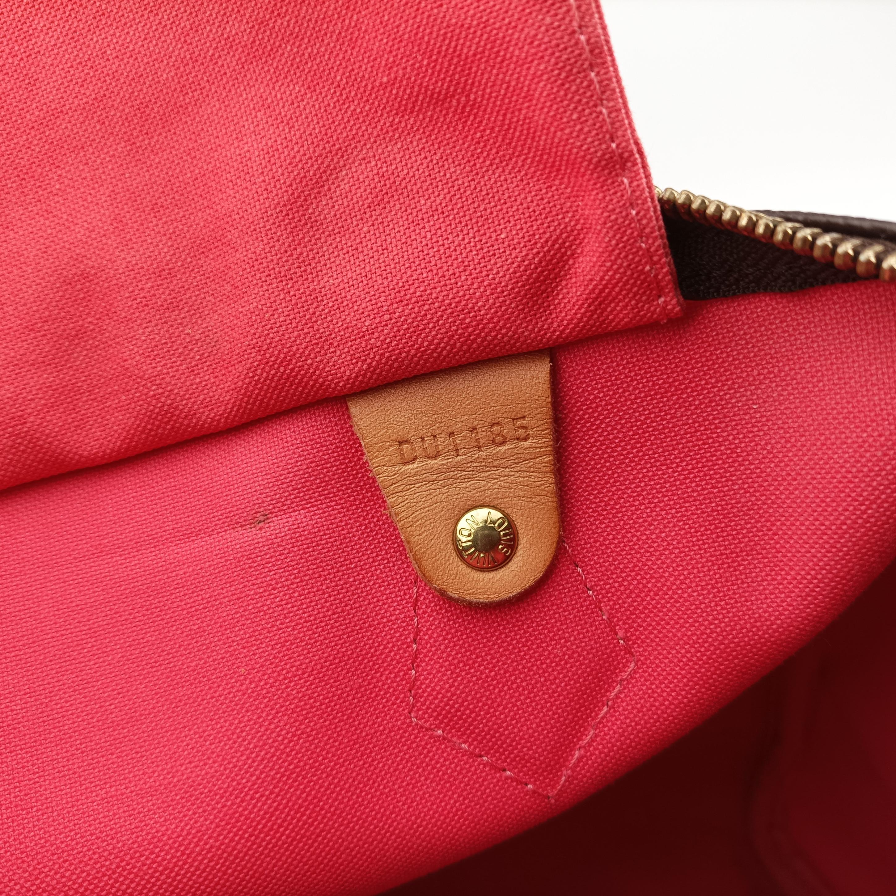 Pre-owned Louis Vuitton Speedy 30 Grenade V brown×pink Monogram Canvas M41533 handbag | stylenewstar