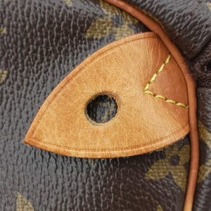 Pre-owned Louis Vuitton Speedy 30 Grenade V brown×pink Monogram Canvas M41533 handbag | stylenewstar