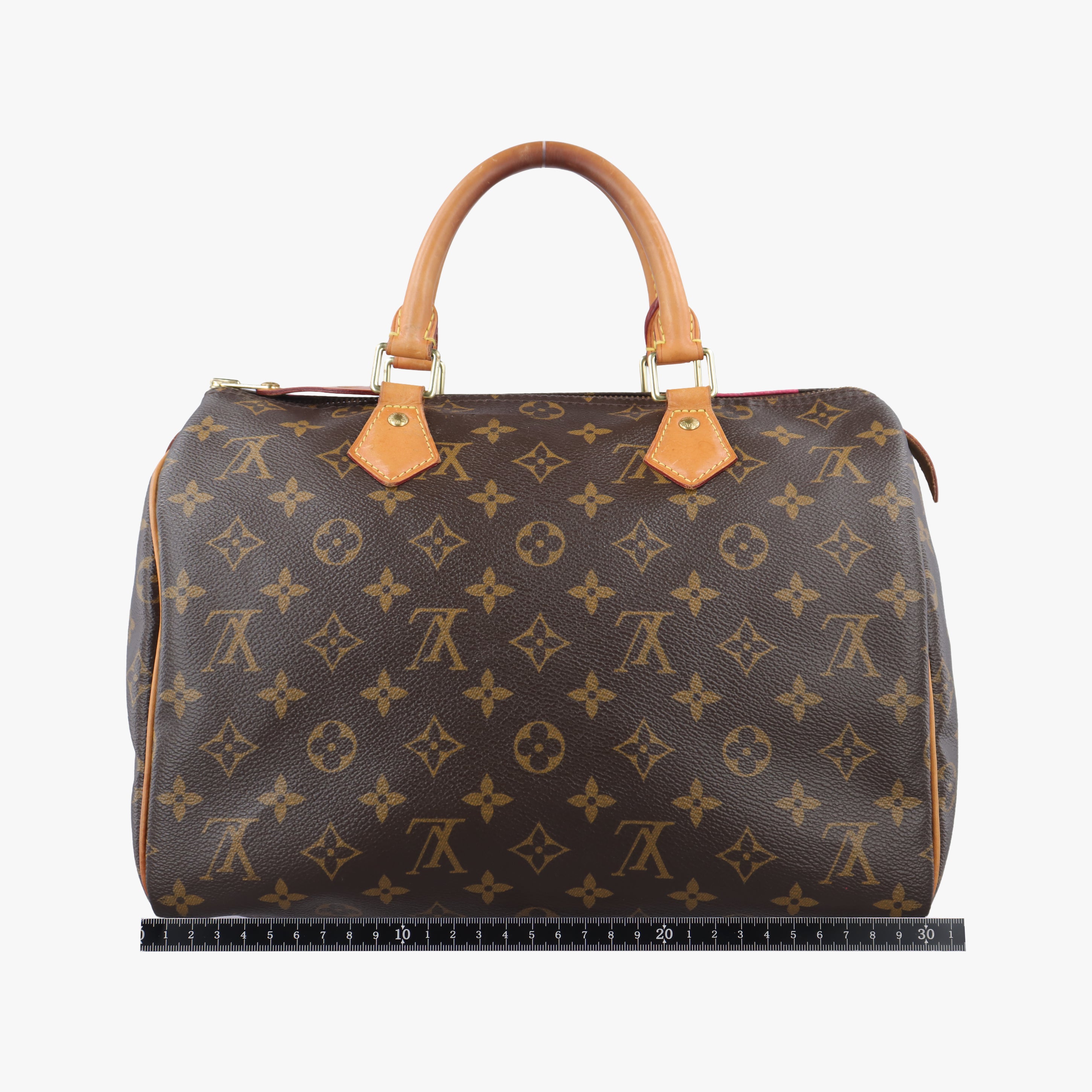 Pre-owned Louis Vuitton Speedy 30 Grenade V brown×pink Monogram Canvas M41533 handbag | stylenewstar