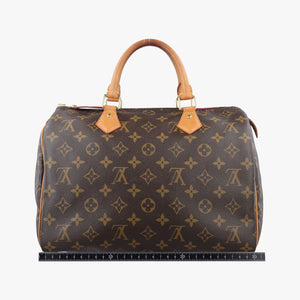 Pre-owned Louis Vuitton Speedy 30 Grenade V brown×pink Monogram Canvas M41533 handbag | stylenewstar
