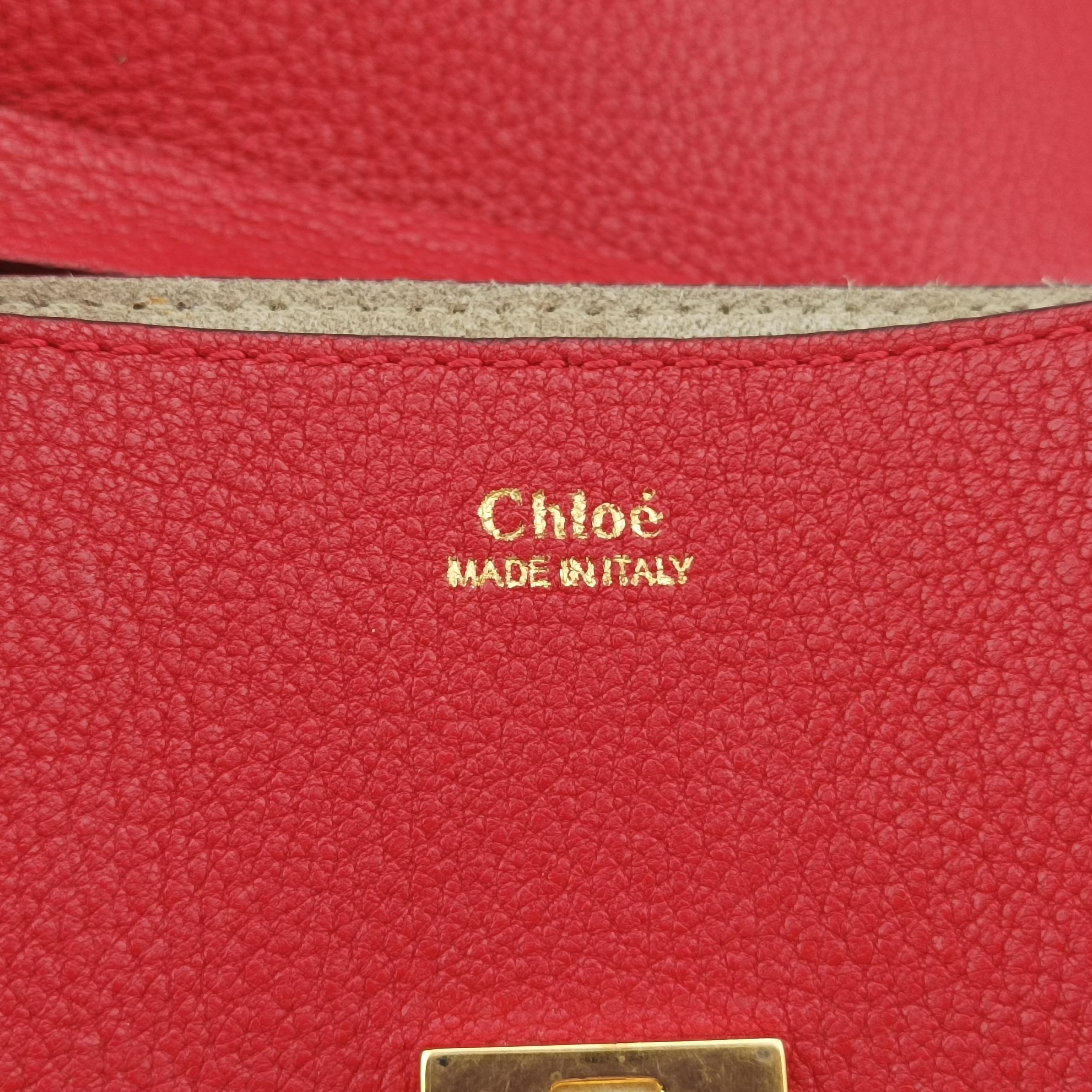 Pre-owned Chloe DREW Red Leather  shoulderbag | stylenewstar