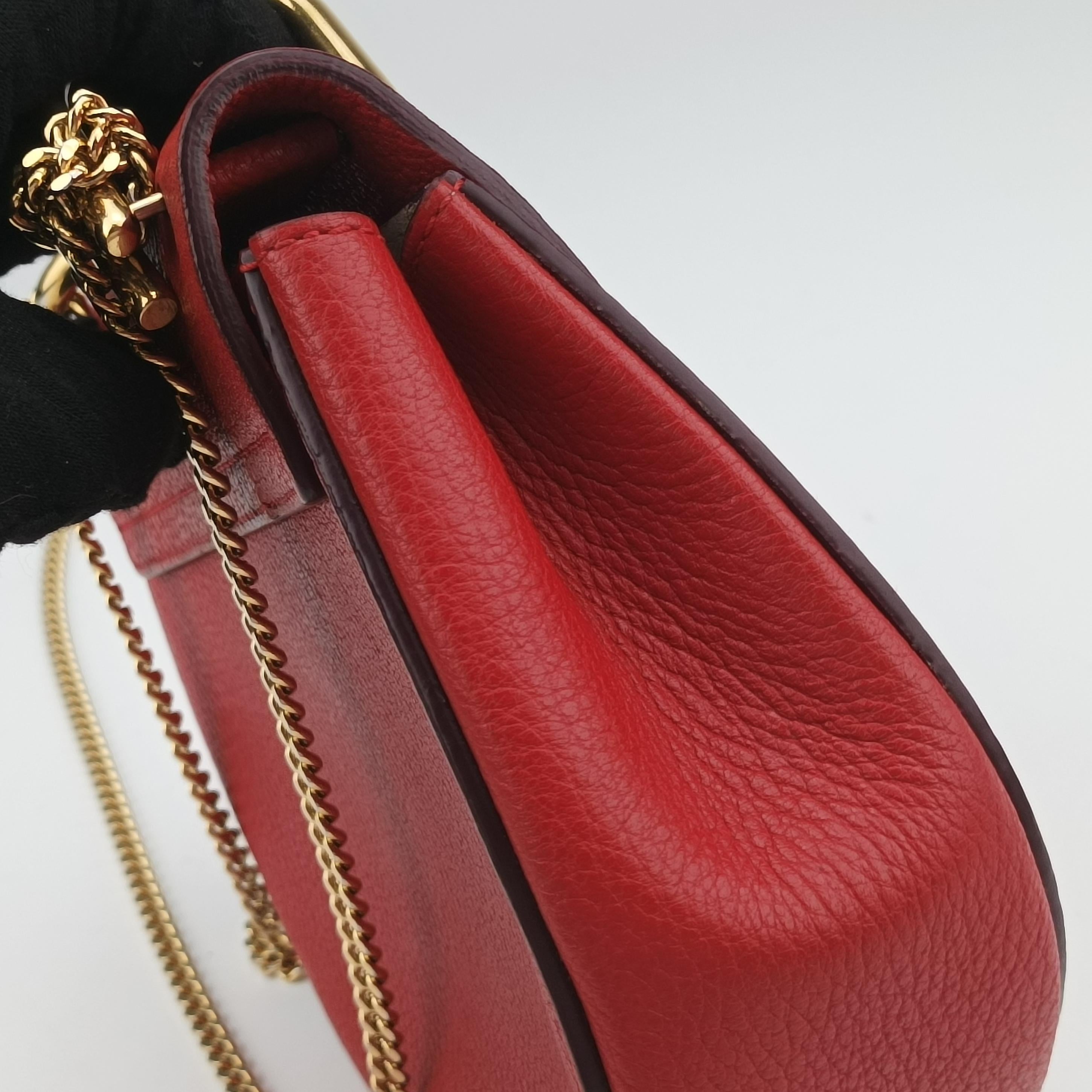 Pre-owned Chloe DREW Red Leather  shoulderbag | stylenewstar