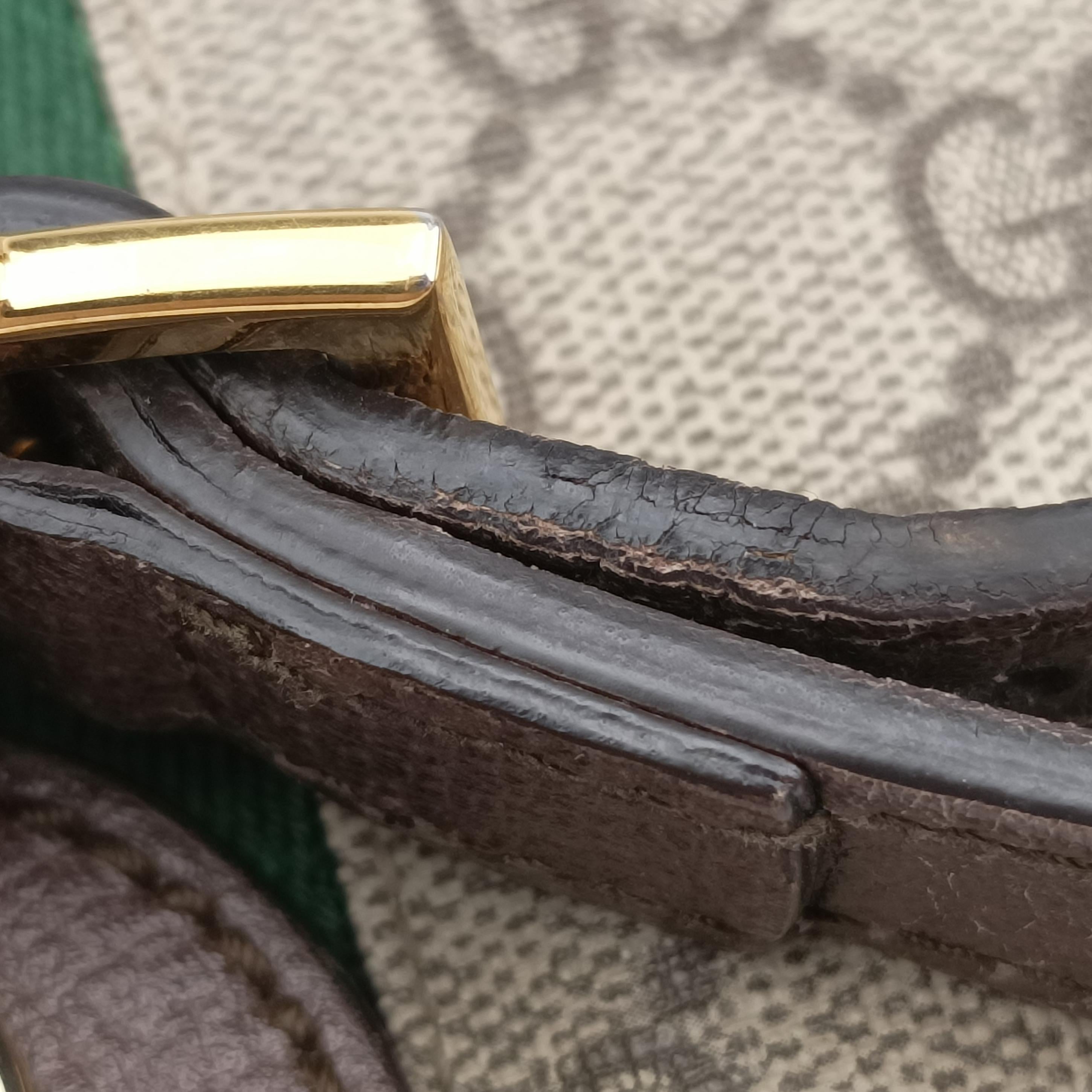 Vintage Gucci Ophidia Brown x Red x Green PVC coated canvas 499621 shoulderbag | stylenewstar