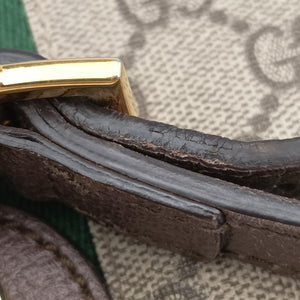 Vintage Gucci Ophidia Brown x Red x Green PVC coated canvas 499621 shoulderbag | stylenewstar