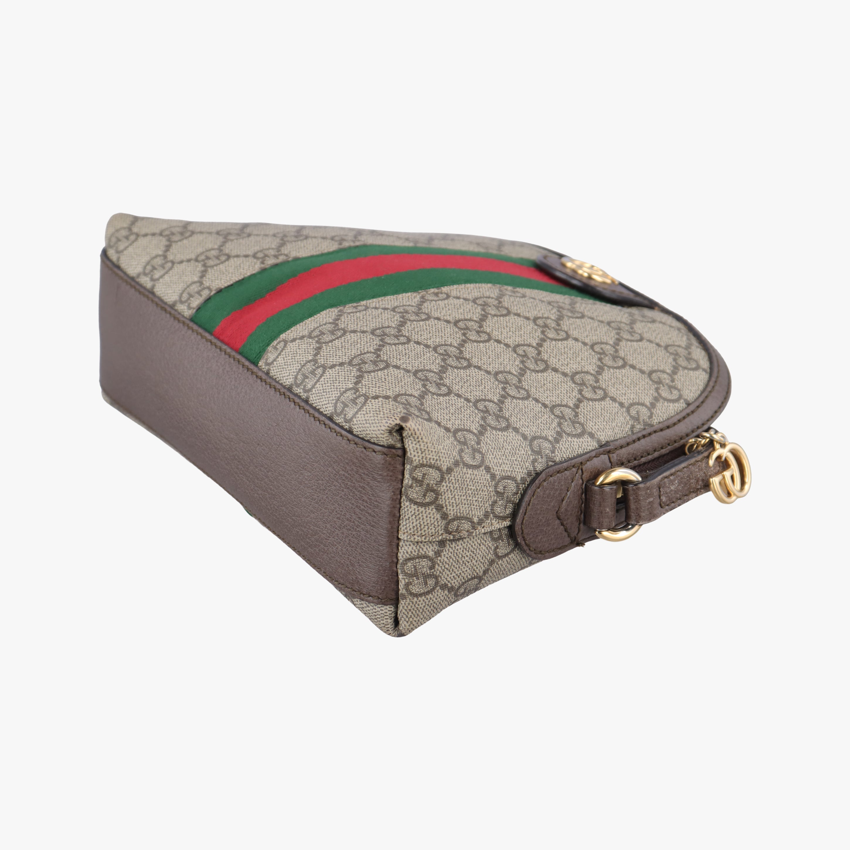 Vintage Gucci Ophidia Brown x Red x Green PVC coated canvas 499621 shoulderbag | stylenewstar