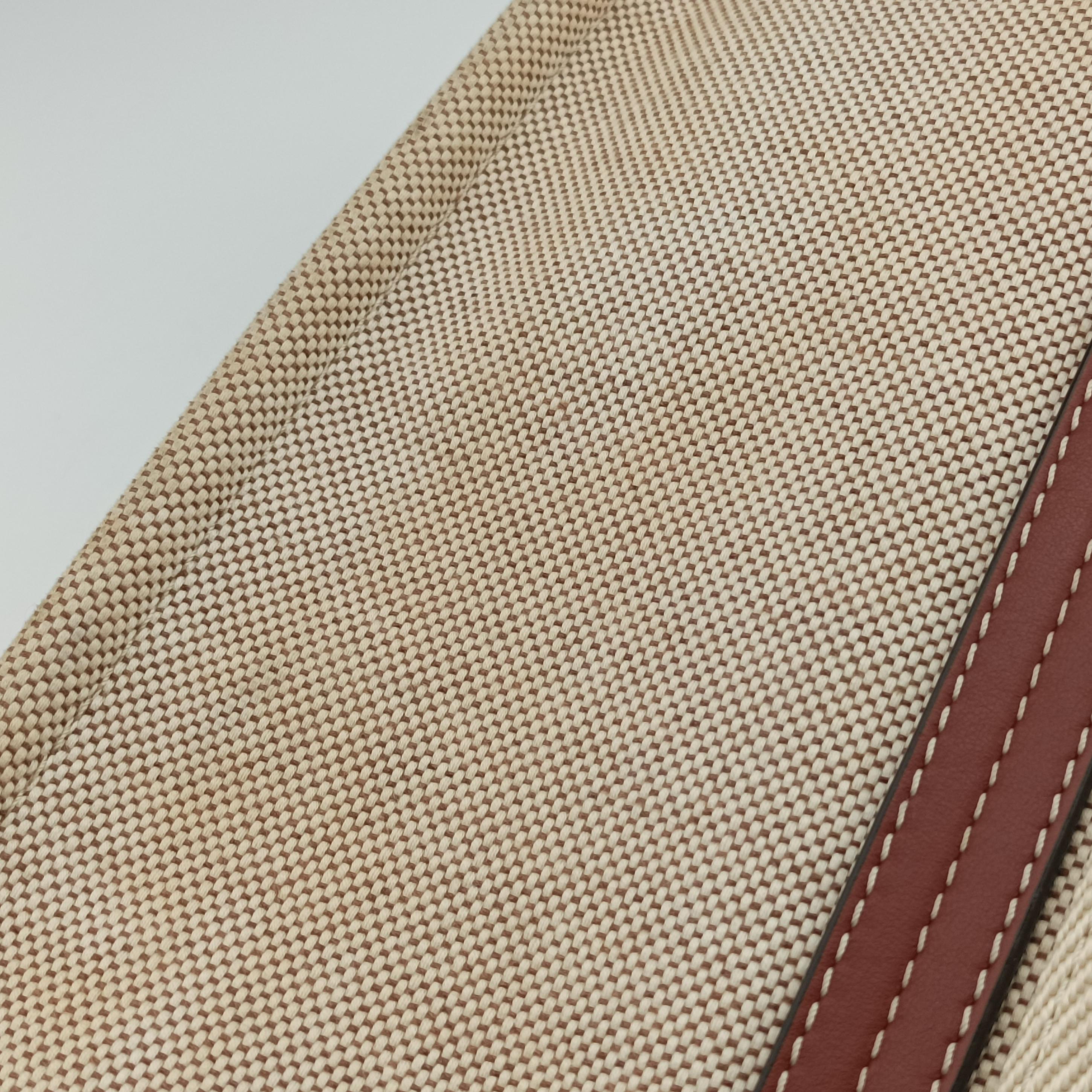 Pre-owned Chloe Woody Beige x Brown x Black canvas  handbag | stylenewstar