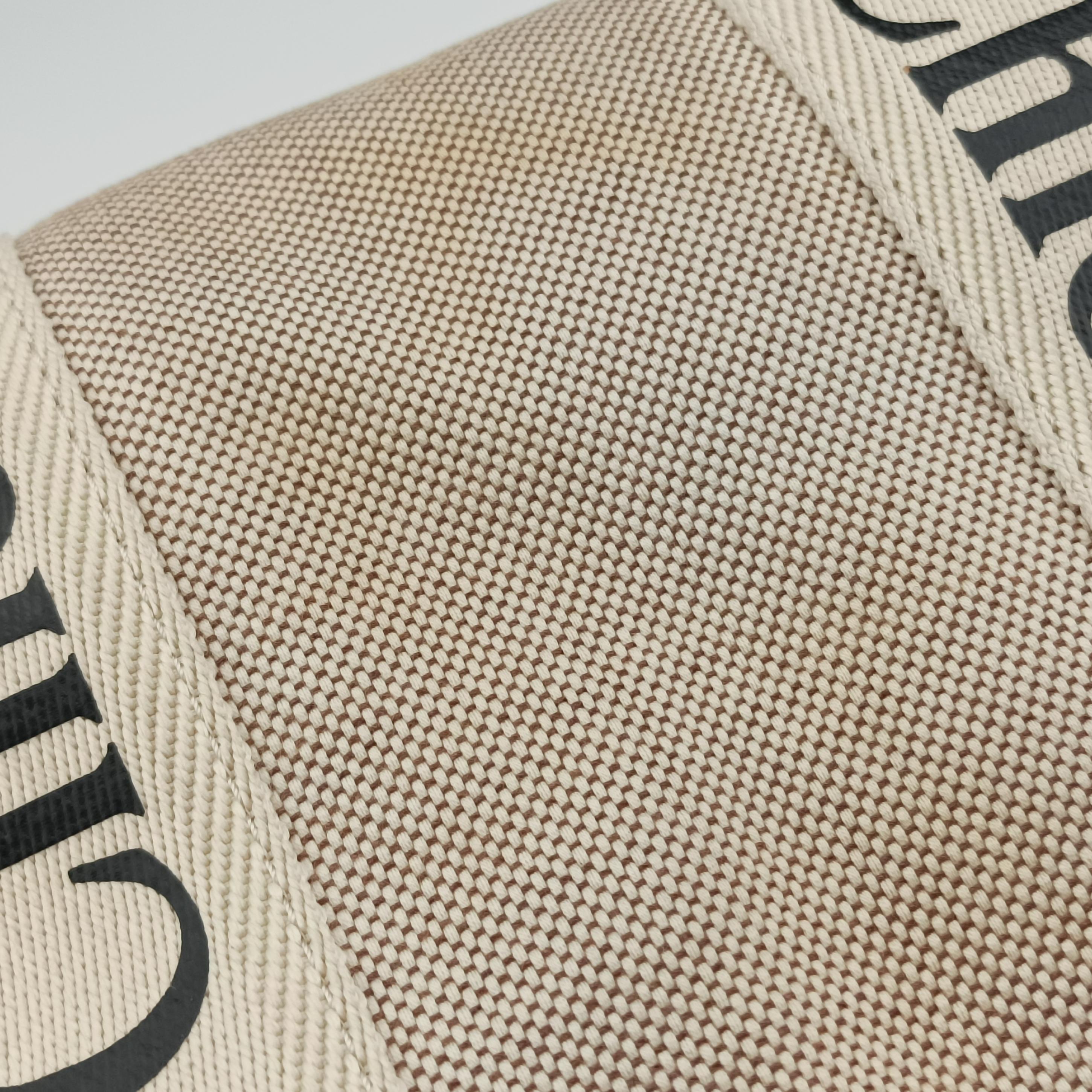 Pre-owned Chloe Woody Beige x Brown x Black canvas  handbag | stylenewstar