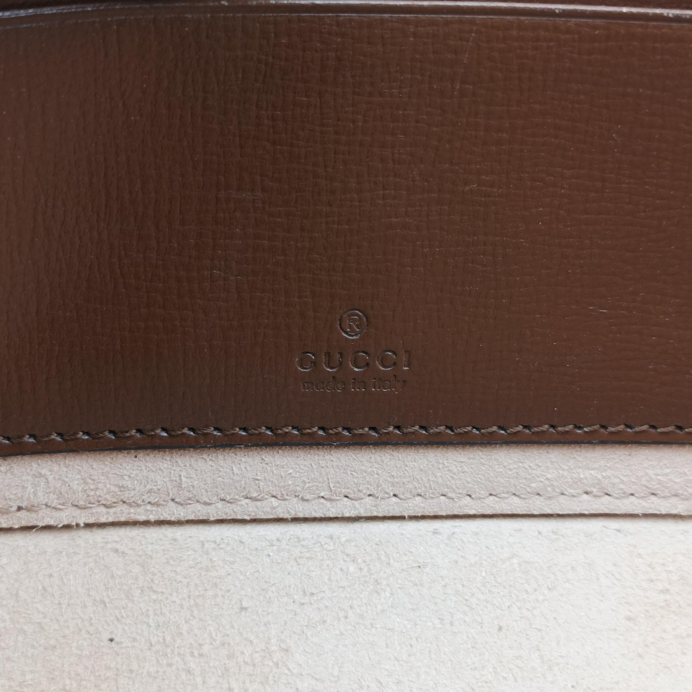 Pre-owned Gucci Interlocking G Brown PVC coated canvas 671674 shoulderbag | stylenewstar